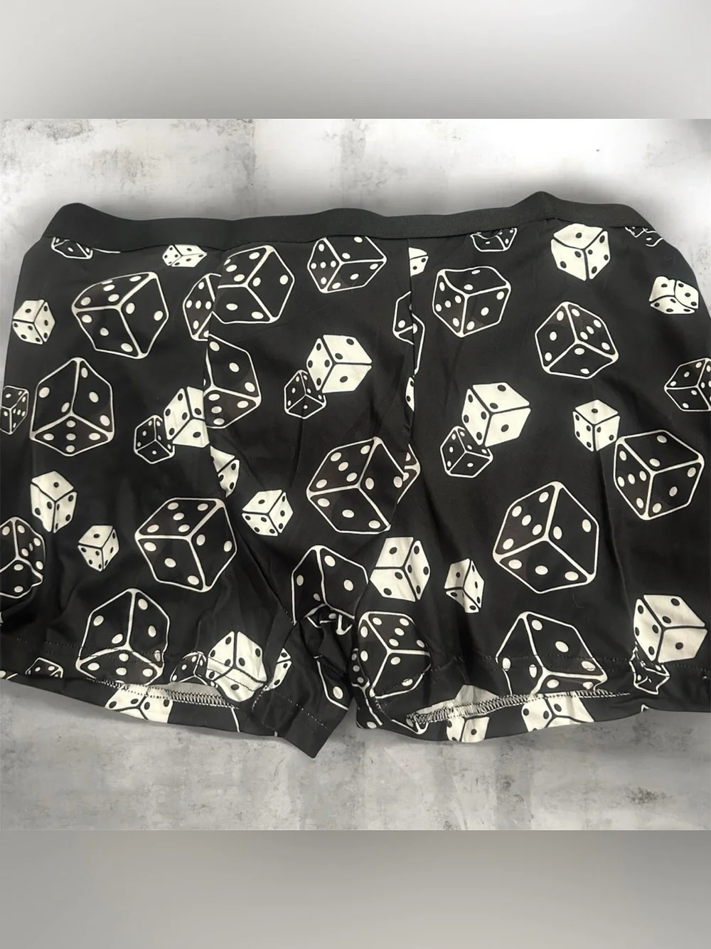 Men's Black Dice-Print Shorts